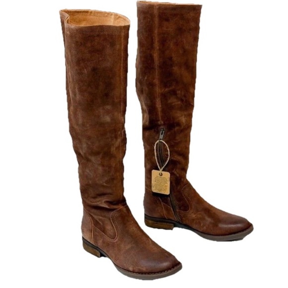 Born Womens Britton Over the Knee Brown Boot Leather Size 6.5M Riding Boots - Picture 1 of 14
